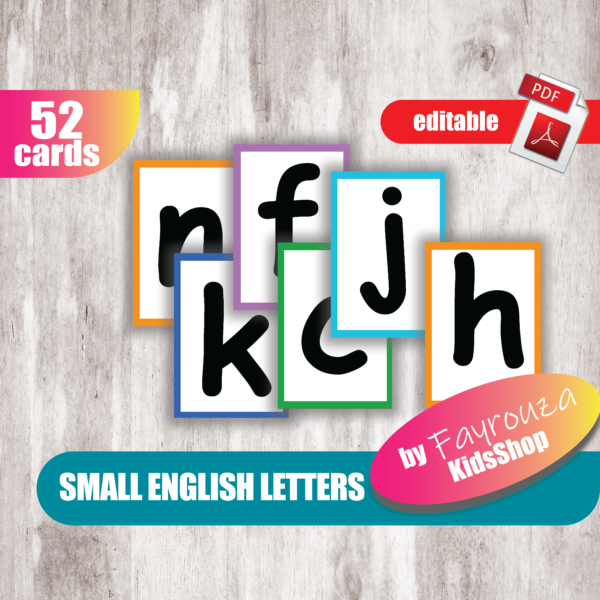 Small English letters  Flash Cards